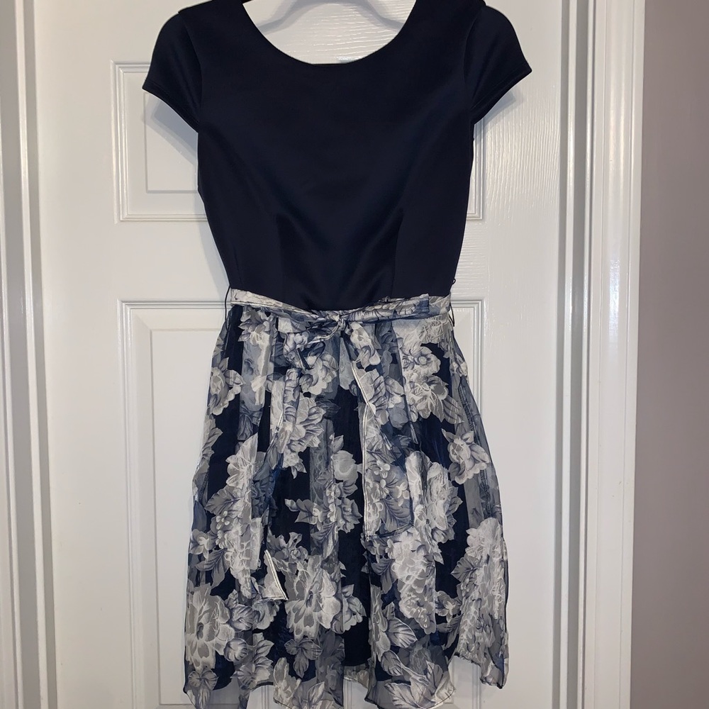 Dillard’s Blue and White Floral Dress